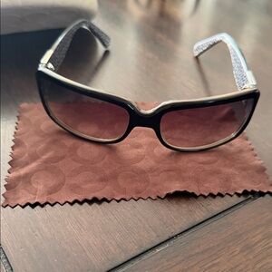 Coach Black and Silver Sunglasses
